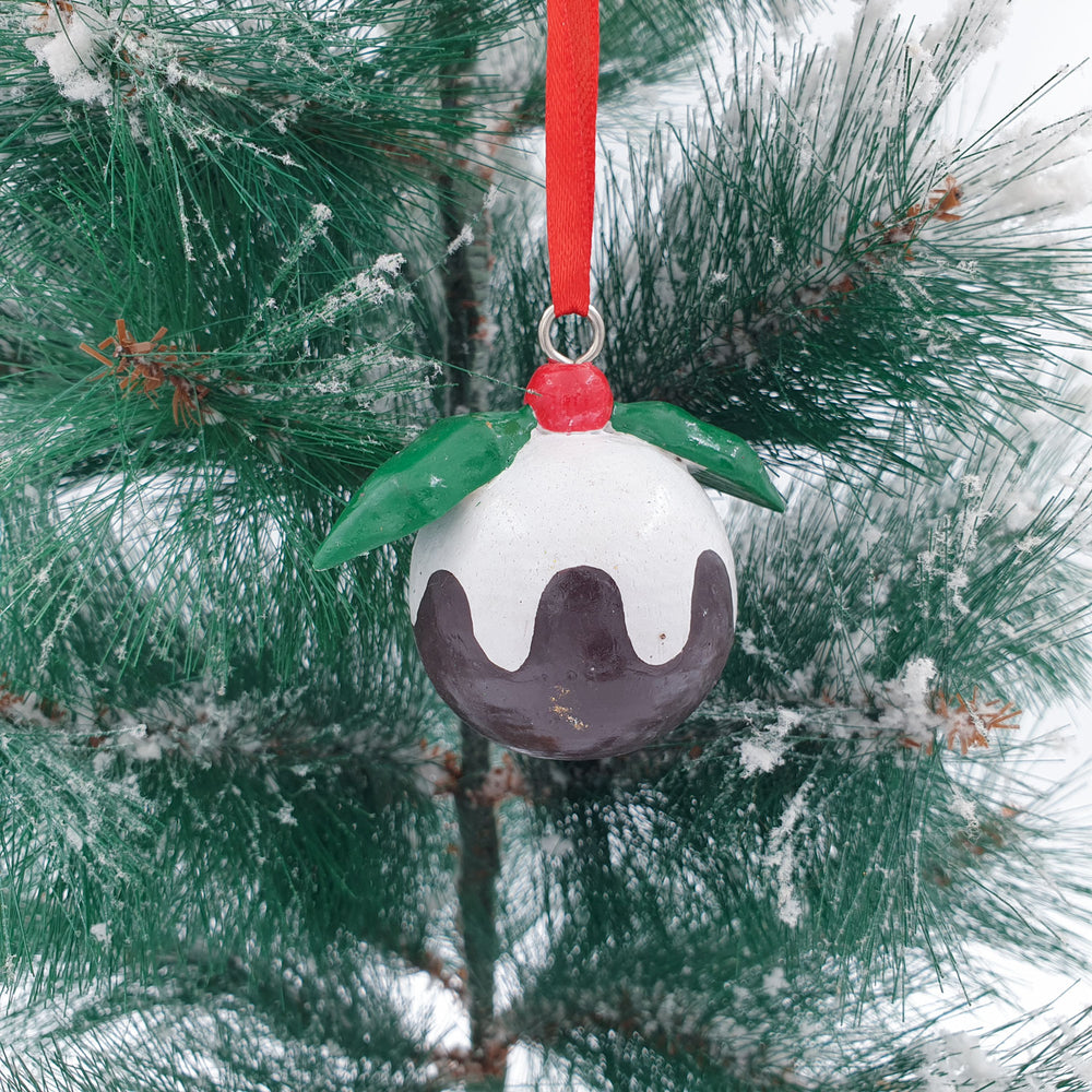 Wooden Christmas Ornament Chocolate Cup Cake