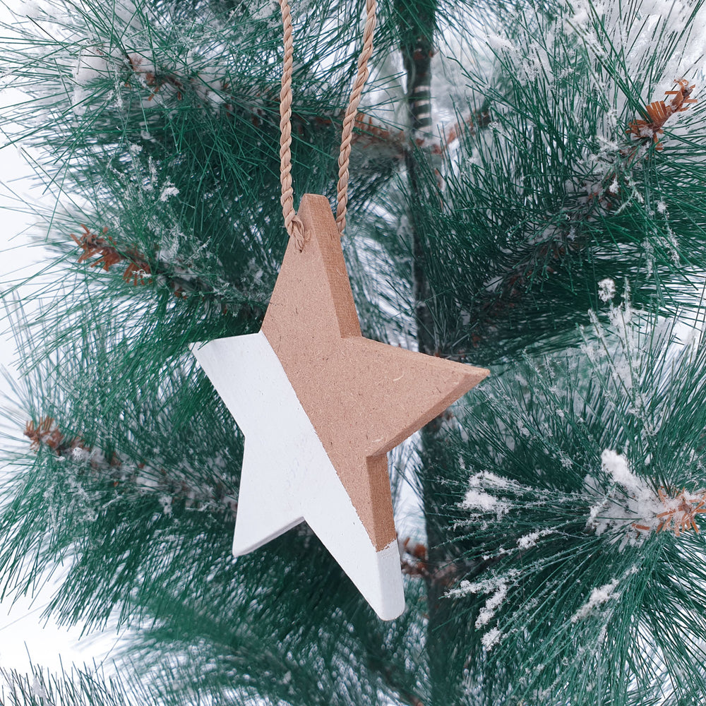 
                  
                    Load image into Gallery viewer, Wooden Christmas Ornaments Gingerbread Stars
                  
                