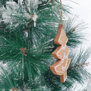 
                  
                    Load image into Gallery viewer, Wooden Christmas Ornament Gingerbread Tree
                  
                