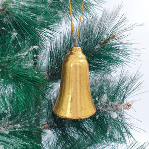 
                  
                    Load image into Gallery viewer, Wooden Christmas Ornament Gold Bell
                  
                