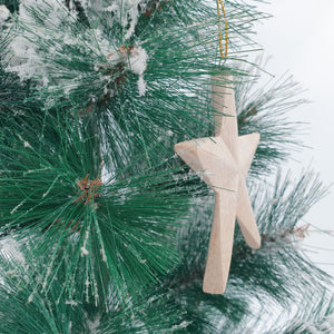 
                  
                    Load image into Gallery viewer, Wooden Christmas Ornaments Natural Star
                  
                