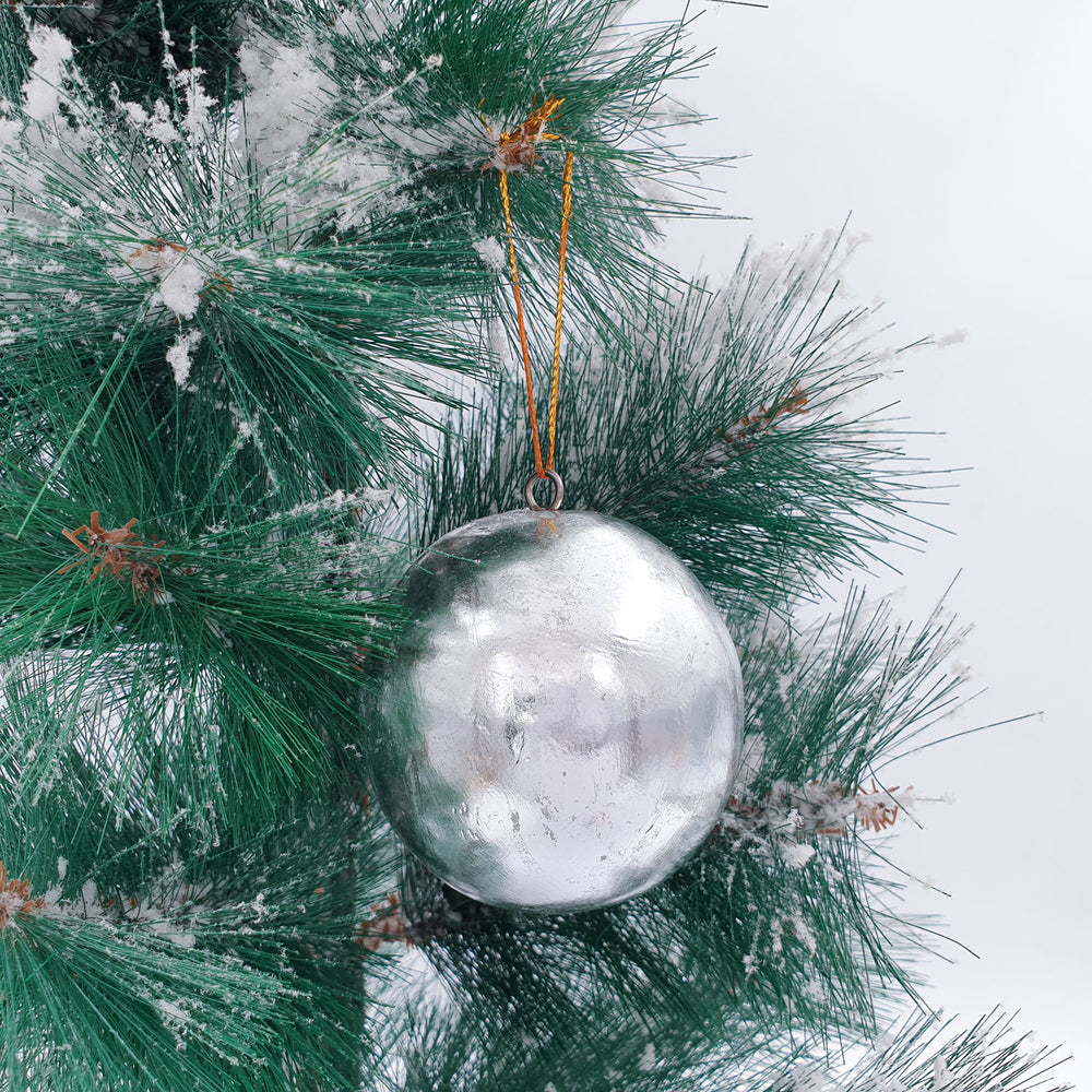 
                  
                    Load image into Gallery viewer, Wooden Christmas Ornaments - Ball Silver
                  
                