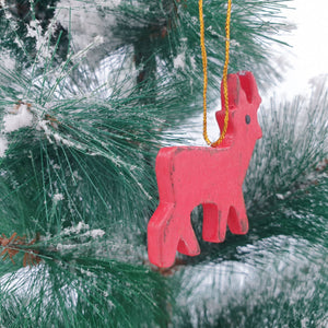 
                  
                    Load image into Gallery viewer, Wooden Christmas Ornament Red Deer
                  
                