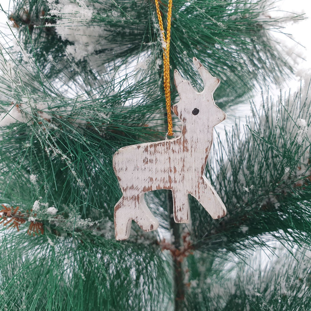 Wooden Christmas Ornament Mini Deer