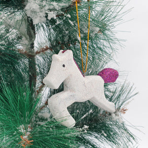 
                  
                    Load image into Gallery viewer, Wooden Christmas Ornament Unicorn
                  
                