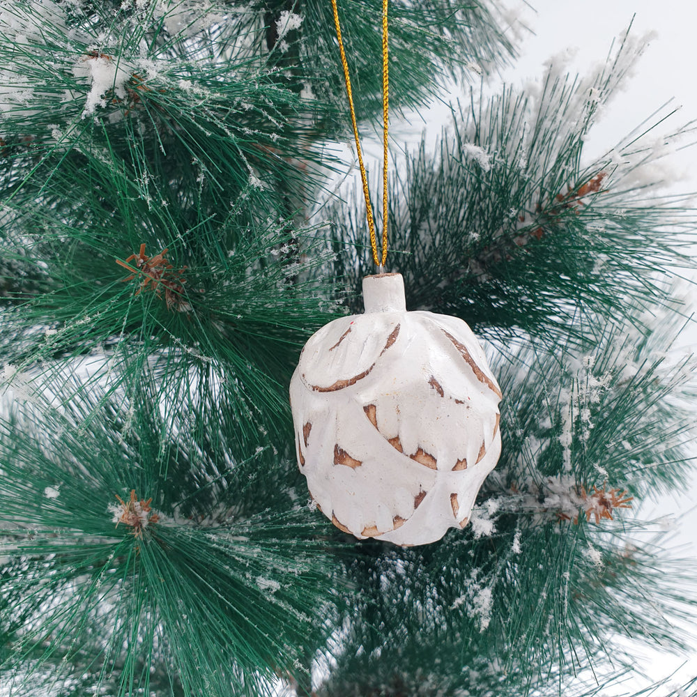 Wooden Christmas Ornament Pine Cone