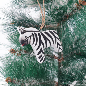 
                  
                    Load image into Gallery viewer, Wooden Christmas Ornament Zebra
                  
                