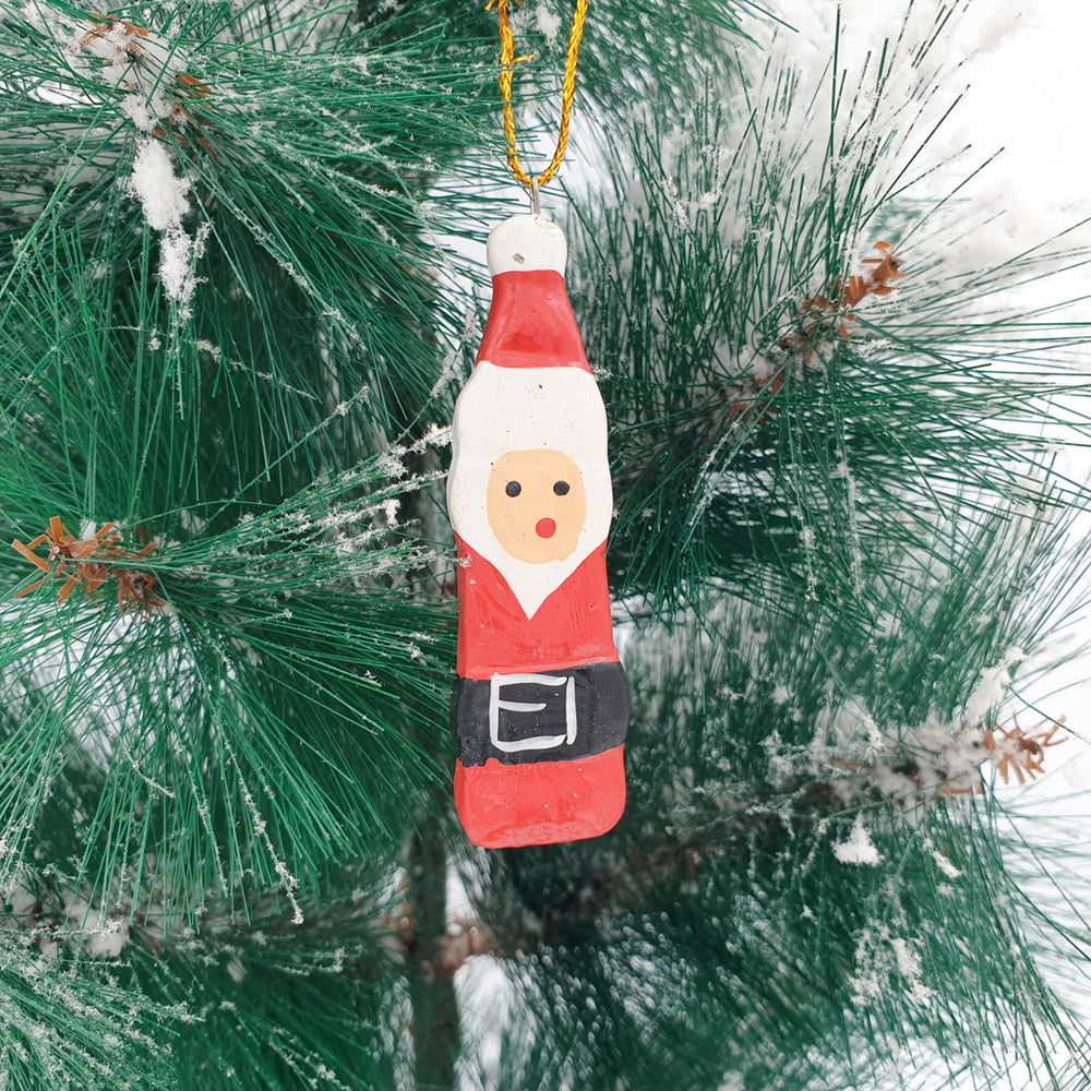 Wooden Christmas Ornaments Miniature Santa