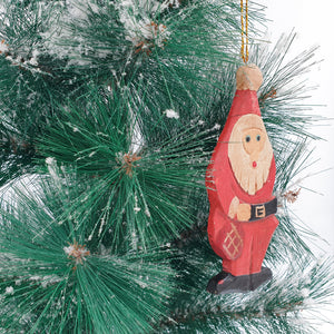 
                  
                    Load image into Gallery viewer, Wooden Christmas Ornaments Vintage Santa with bag
                  
                