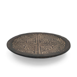 
                  
                    Load image into Gallery viewer, Wooden Flores Decorative Plate Brown
                  
                