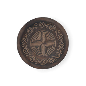 
                  
                    Load image into Gallery viewer, Wooden Flores Decorative Plate Brown
                  
                