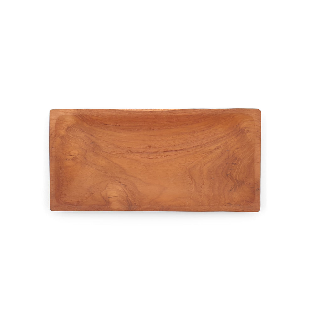 Wooden Plate Rectangle Flat