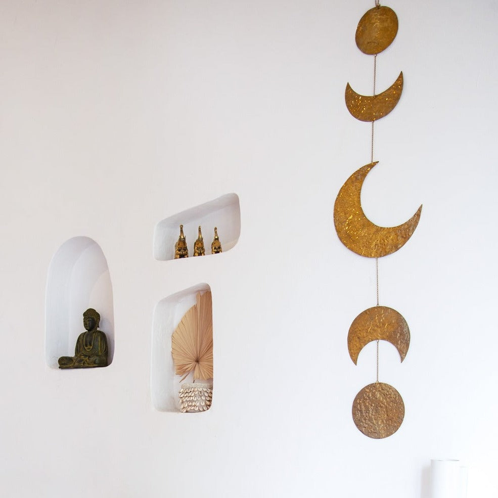 
                  
                    Load image into Gallery viewer, Brass Lunar Eclipse Wall Hanging
                  
                