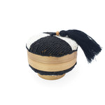 Balinese bead box round B&W