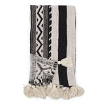 Cotton blanket with tribal pattern tribal blanket boho home decor - block printed surfer boyfriend gift