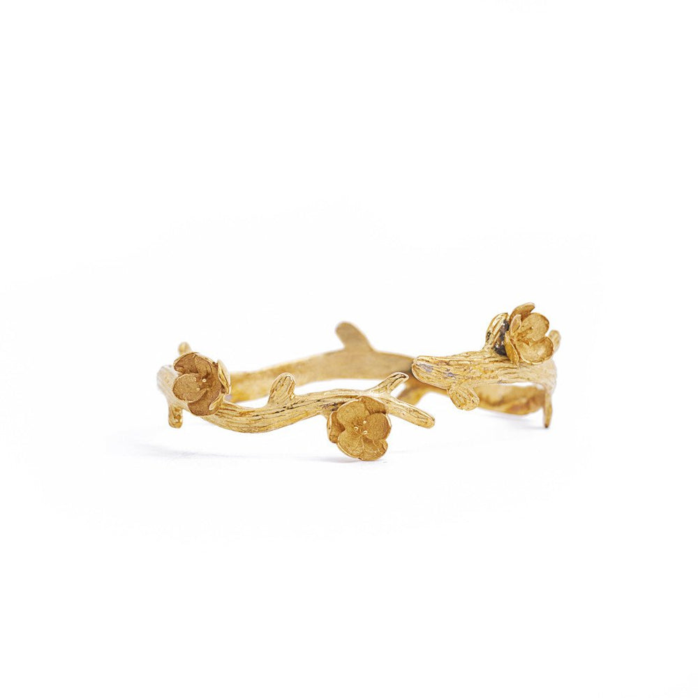 bracelet cherry flower branch gold