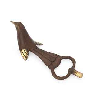 
                  
                    Load image into Gallery viewer, Solid brass bird bottle opener antique gold
                  
                