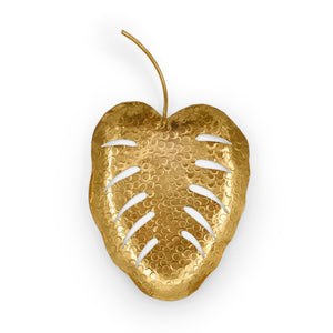 
                  
                    Load image into Gallery viewer, Brass Trinket Tray Big Monstera Leaf
                  
                
