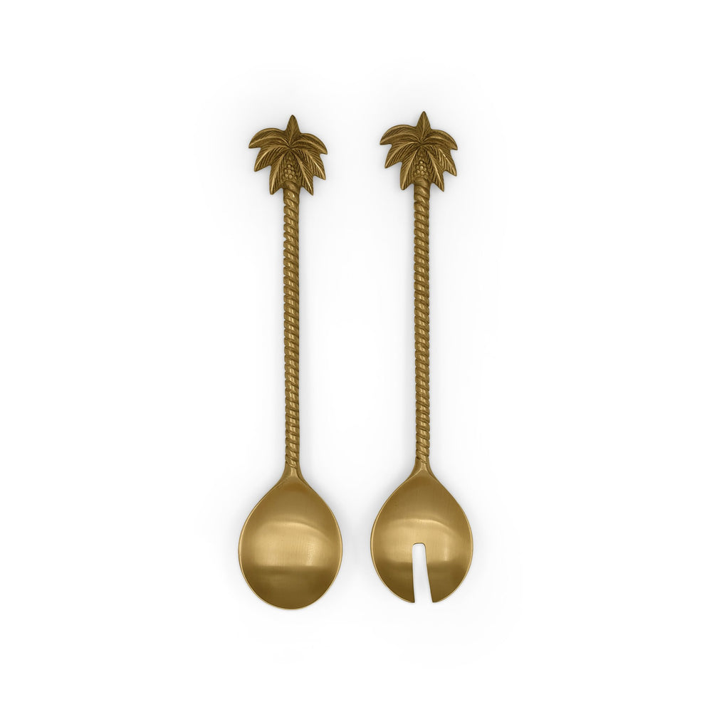 Cutlery Serving Spoon Set Palm Tree Matte