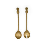 Solid Brass salad servers pineapple matte finish