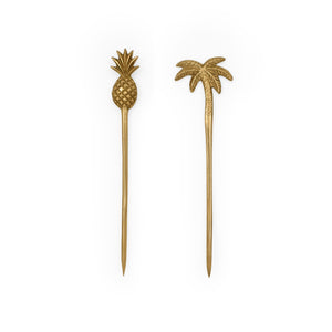 
                  
                    Load image into Gallery viewer, Brass Tropical Cocktail Skewer
                  
                