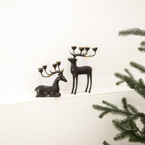 
                  
                    Load image into Gallery viewer, Brass Candle Holder Resting Deer
                  
                