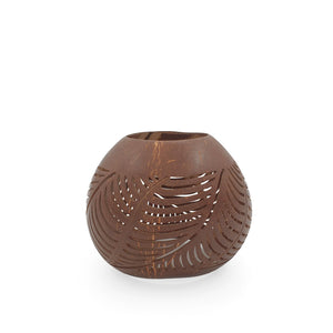 
                  
                    Load image into Gallery viewer, Coconut Candle Holder Brown Carved
                  
                