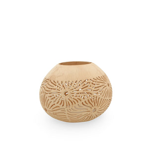 
                  
                    Load image into Gallery viewer, Coconut Candle Holder Natural Carved
                  
                