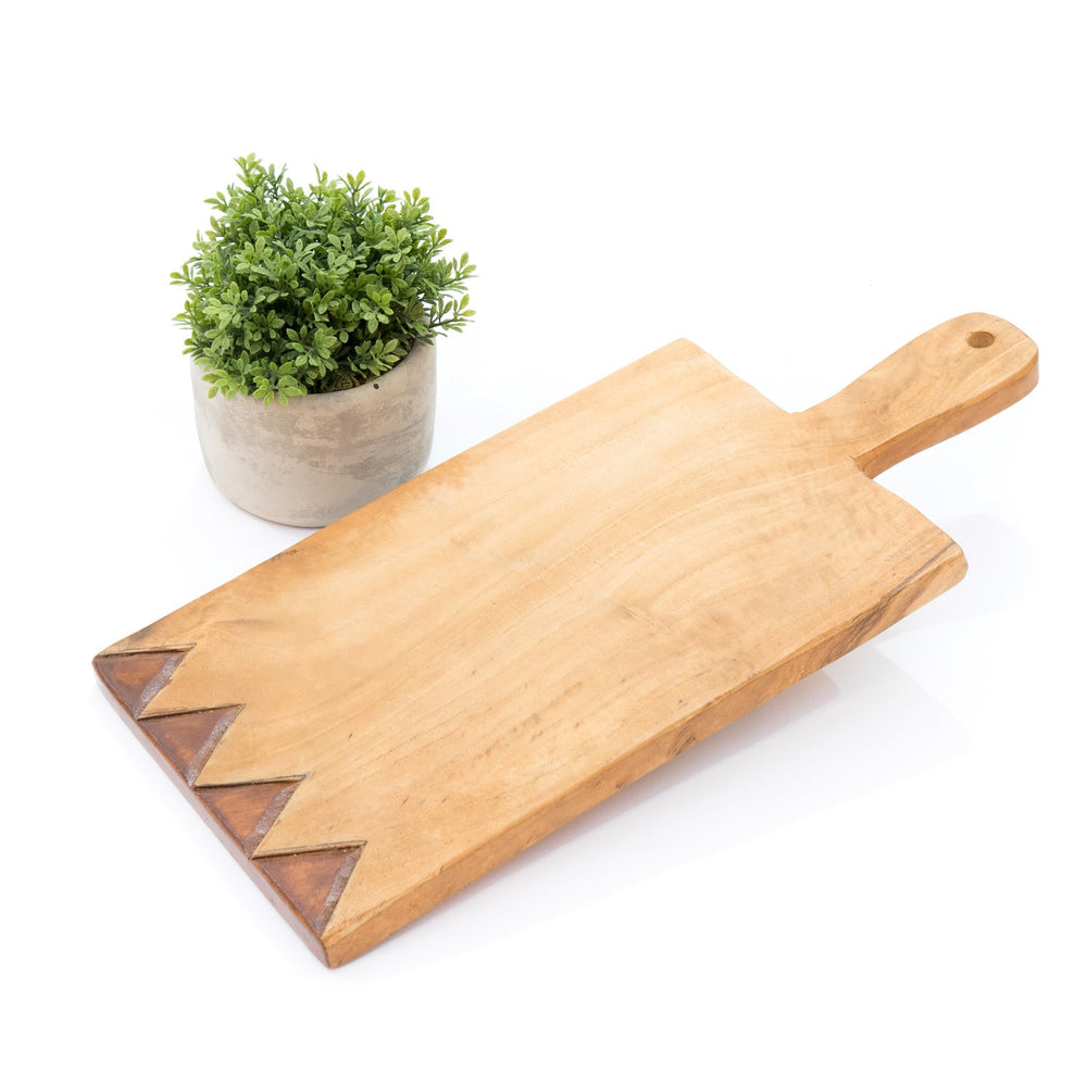 
                  
                    Load image into Gallery viewer, Wooden Cutting Board Rectangle w Triangles
                  
                