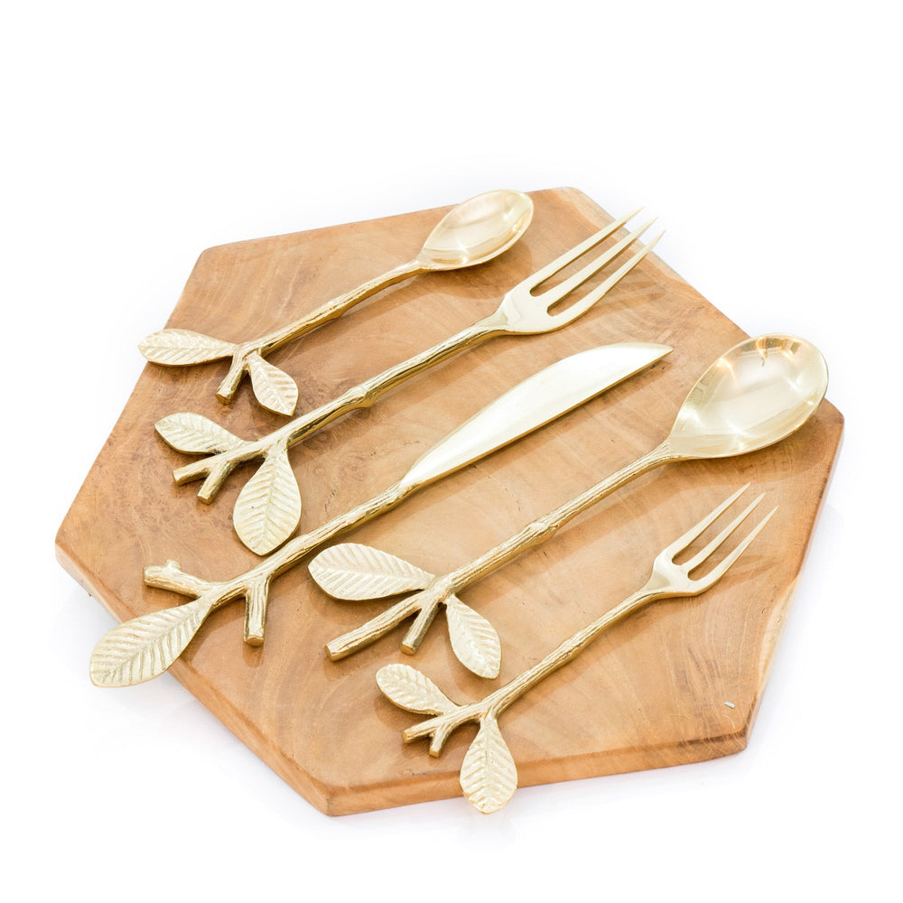 
                  
                    Load image into Gallery viewer, Cutlery Branch Leaf Gold
                  
                