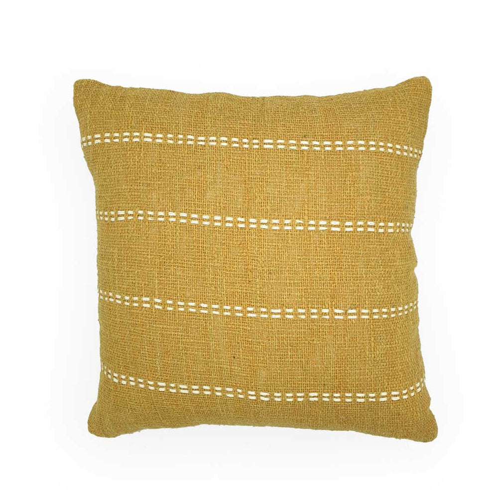 Cotton Cushion Cover Embroidery Lime Green