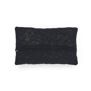 
                  
                    Load image into Gallery viewer, black rectangle hand embroidery cotton pillow back
                  
                
