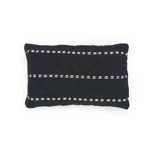 
                  
                    Load image into Gallery viewer, black rectangle hand embroidery cotton pillow lines
                  
                