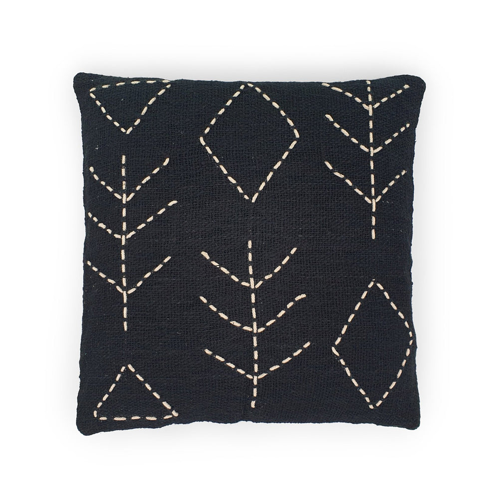 
                  
                    Load image into Gallery viewer, black hand embroidery cotton pillow tree &amp;amp; diamond
                  
                