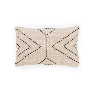 
                  
                    Load image into Gallery viewer, white rectangle hand embroidery cotton pillow triangles
                  
                