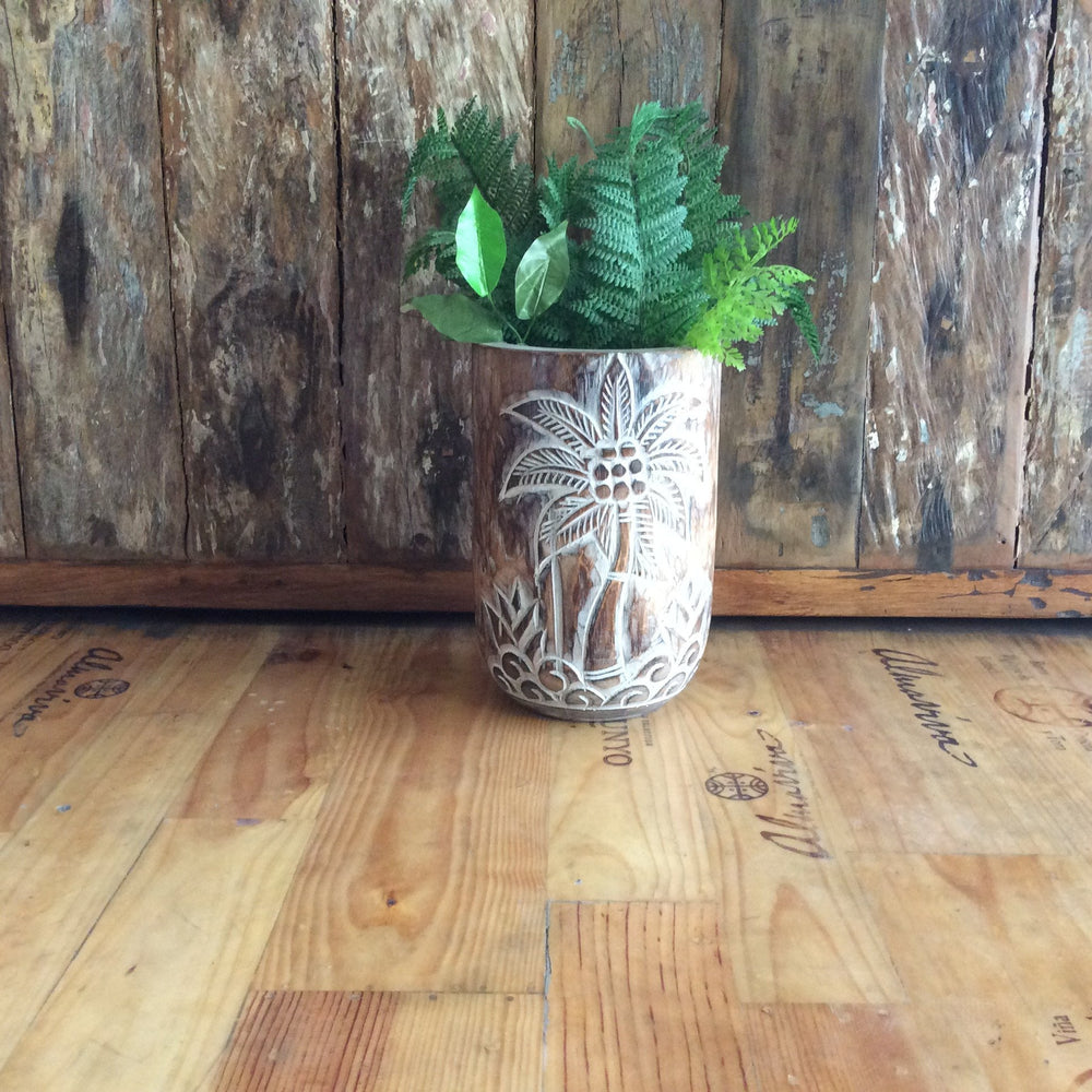 
                  
                    Load image into Gallery viewer, Wooden Coconut Hand-carved Vase
                  
                