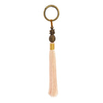Keychain brass pineapple with pink tassel gold color