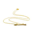 necklace boho arrow gold