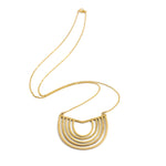 necklace boho half circle gold