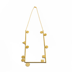 
                  
                    Load image into Gallery viewer, Handmade brass minimalist geometric necklace 
                  
                