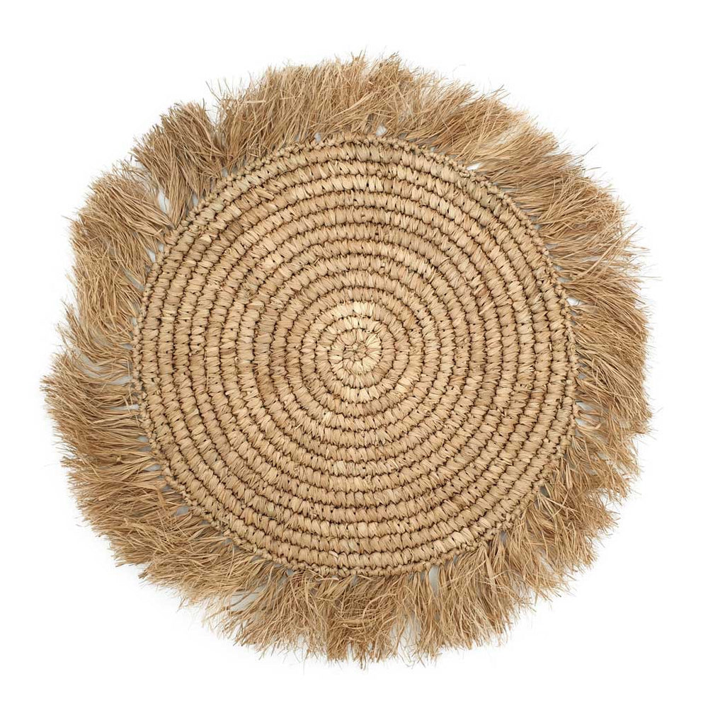 Tableware Placemat Round Raffia Fringes