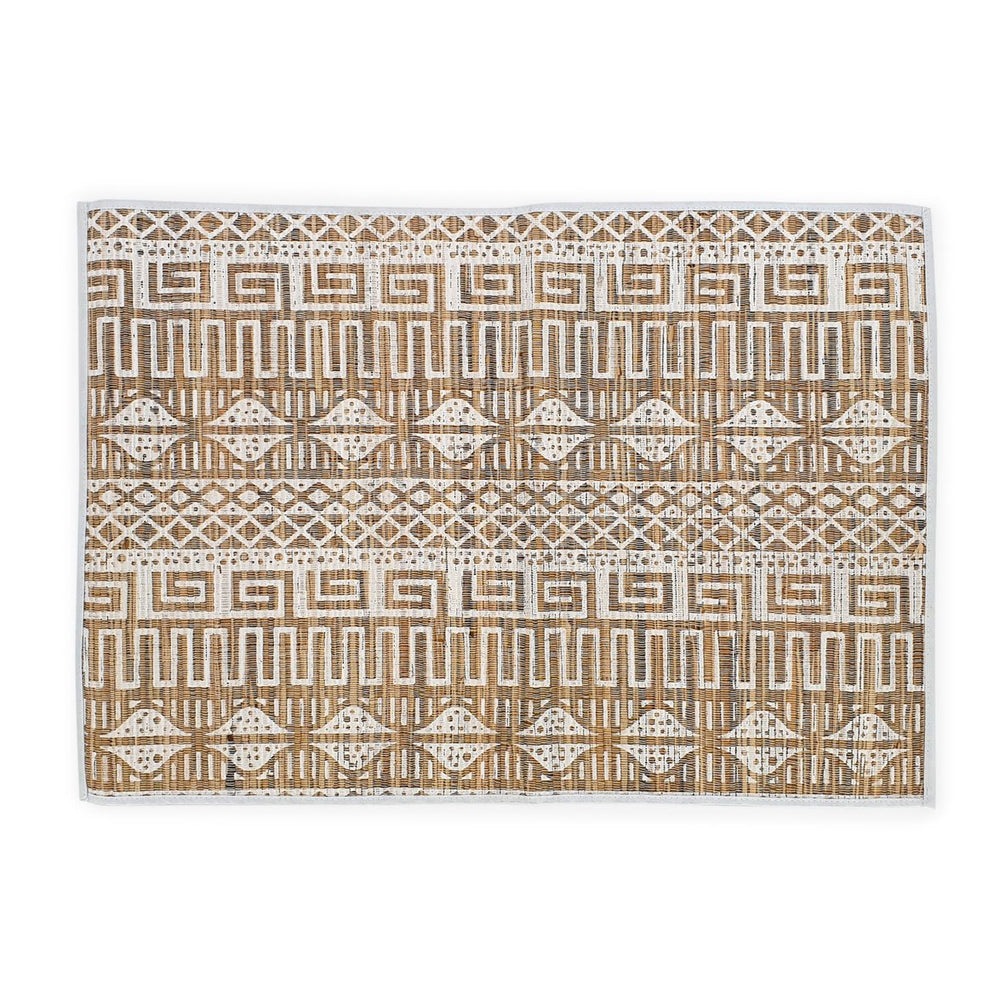 
                  
                    Load image into Gallery viewer, placemat natural white tribal
                  
                