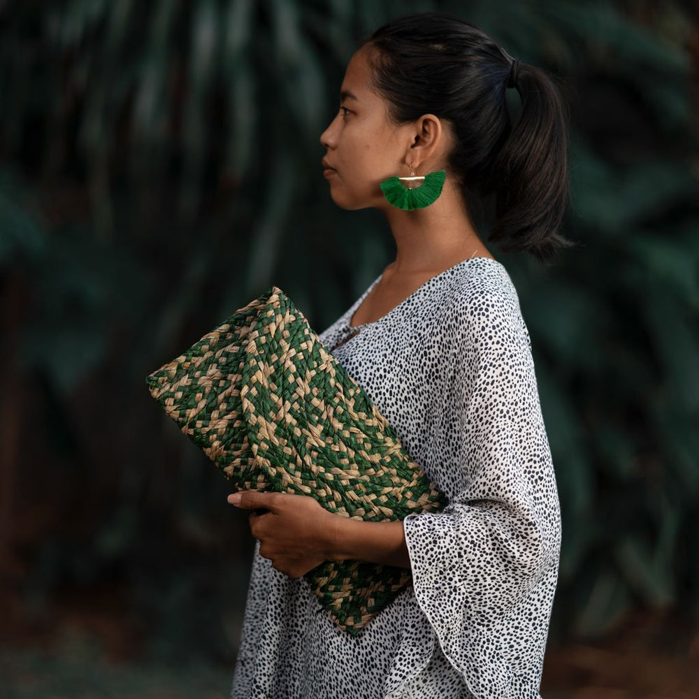 
                  
                    Load image into Gallery viewer, The Pandan Kepang Pouch
                  
                