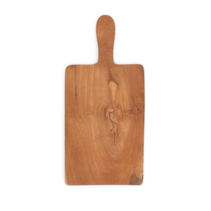 
                  
                    Load image into Gallery viewer, rectangle teak wood cutting board rounded handle
                  
                