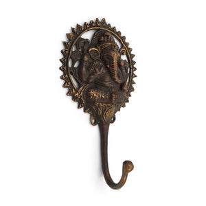 
                  
                    Load image into Gallery viewer, Brass Hook Lord Ganesha
                  
                