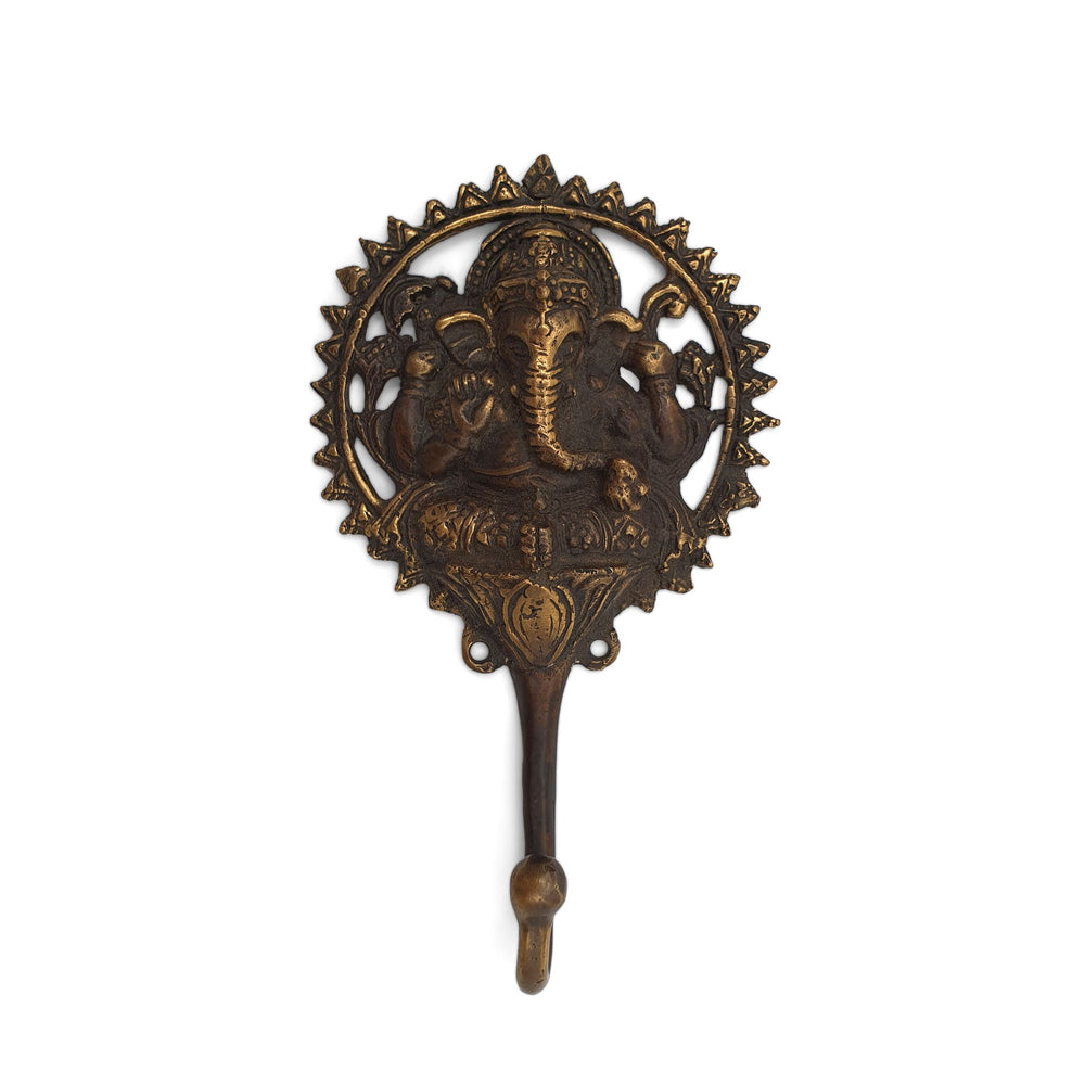 
                  
                    Load image into Gallery viewer, Brass Hook Lord Ganesha
                  
                