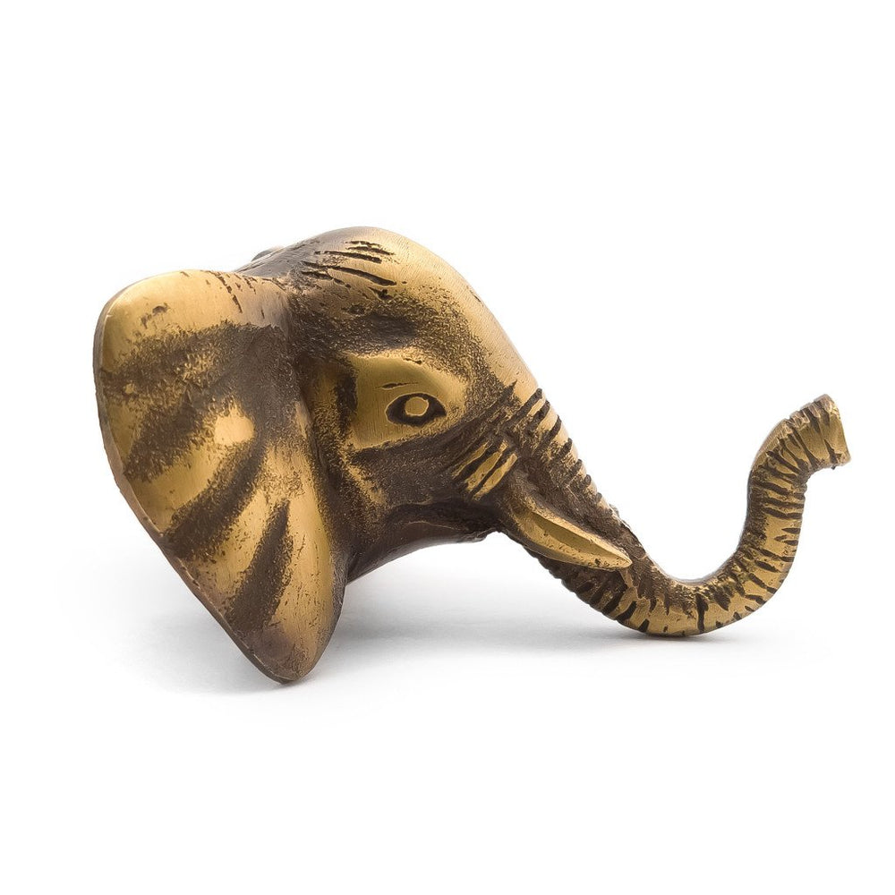 
                  
                    Load image into Gallery viewer, Hook Brass Elephant Antique Gold Color
                  
                
