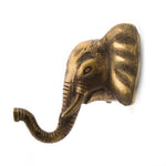 Hook Brass Elephant Antique Gold Color Wall