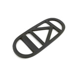 Bottle Opener Brass Black Triangle Stripe