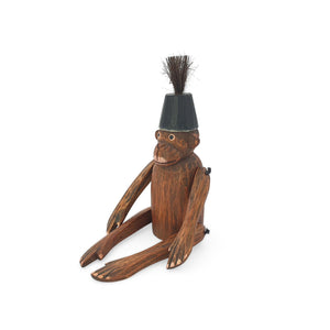 
                  
                    Load image into Gallery viewer, wooden monkey figurine black large side
                  
                